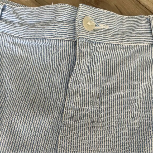 Talbots blue stripe classic cotton shorts 10 - Picture 3 of 4